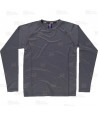 Camiseta técnica de manga larga y cuello redondo color negro para hombre