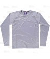Camiseta técnica de manga larga y cuello redondo color gris claro para hombre