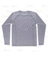 Camiseta técnica de manga larga y cuello redondo color gris claro para hombre