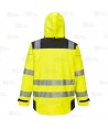 Parka de alta visibilidad, impermeable desmontable y transpirable