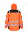 Parka de alta visibilidad, impermeable desmontable y transpirable