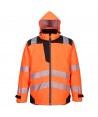 Parka de alta visibilidad, impermeable desmontable y transpirable