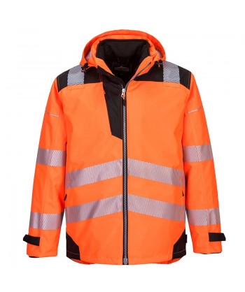 Parka de alta visibilidad, impermeable, desmontable 3 en uno  y transpirable