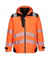 Parka de alta visibilidad, impermeable, desmontable 3 en uno  y transpirable