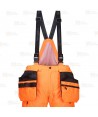 Peto bicolor de alta visibilidad naranja flúor y negro con forro y con refuerzos