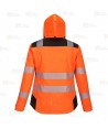 Parka de alta visibilidad impermeable para mujer con cintas segmentadas
