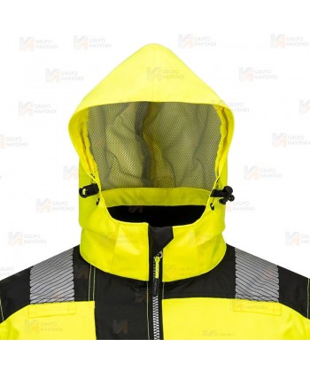Parka de alta visibilidad impermeable para mujer con cintas segmentadas