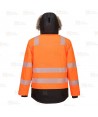 Parka de alta visibilidad impermeable para frío intenso con cintas segmentadas