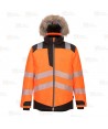 Parka de alta visibilidad impermeable para frío intenso con cintas segmentadas