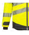 Parka de alta visibilidad impermeable para frío intenso con cintas segmentadas