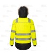Parka de alta visibilidad impermeable para frío intenso con cintas segmentadas