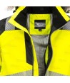 Parka de alta visibilidad impermeable para frío intenso con cintas segmentadas