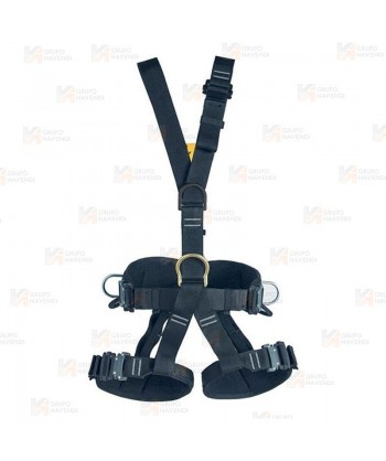 Arnés con enganches dorsal, frontal, cinturón de posicionamiento y hebillas automáticas