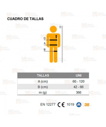 Arnés de cintura universal para escalada