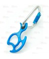 Kit  de descensor asegurador con conector para barranquismo Oka de Kong color azul