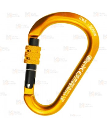 Mosquetón HMS de aluminio Screw-Lock  (22 kN y 25 Ø)