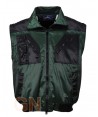 Cazadora bicolor con mangas desmontables verde/negra