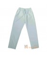 Pantalón de cocina blanco liso con bolsillos y cordón