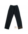 Pantalón de cocina negro liso con bolsillos y cordón