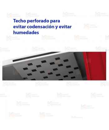 Taquilla metálica de dos puertas con rejilla para bomberos