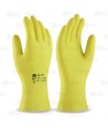 Guante tipo doméstico de látex en color amarillo para riesgos mecánicos superficiales.