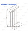 Taquillas metálica de una puerta de 50 x 180 cm