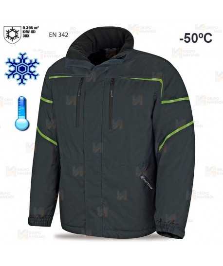 Parka acolchada para frío intenso y cámaras frigoríficas soporta los -50ºC