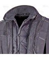 Parka triple uso (chubasquero / husky / chaleco) color azul marino