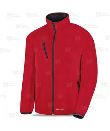 Cazadora Softshell triple capa color rojo