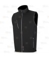 Chaleco softshell multi elástico triple capa color negro