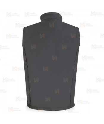 Chaleco softshell multi elástico triple capa color negro