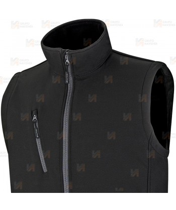 Chaleco softshell multi elástico triple capa color negro
