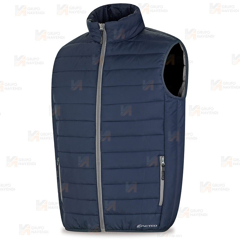Chaleco tipo plumas color azul marino
