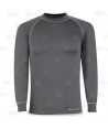 Camiseta térmica de manga larga con tejido técnico transpirable color azul marino y gris oscuro