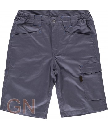 Bermuda multibolsillos con tejido bielástico  gris