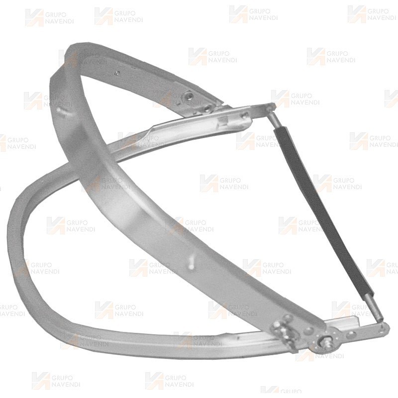 Soporte abatible de pantallas para cascos de seguridad