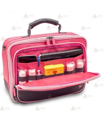 Maletín de enfermería color rosa para visitas domiciliarias