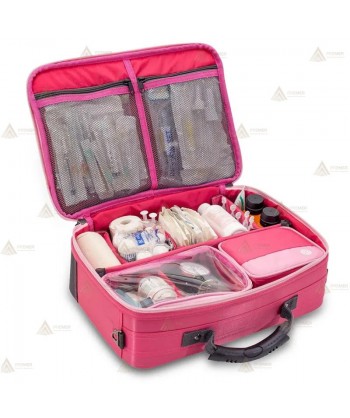 Maletín de enfermería color rosa para visitas domiciliarias