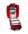 Mochila de media capacidad de Soporte Vital Básico color rojo