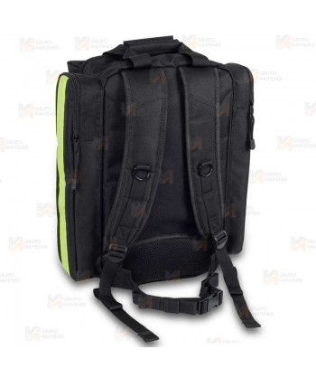 Mochila de media capacidad de Soporte Vital Básico color negro