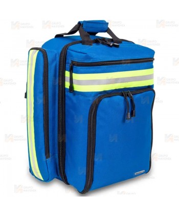 Mochila de media capacidad de Soporte Vital Básico color azulina