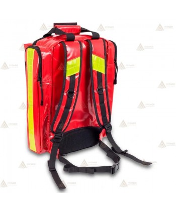 Mochila de media capacidad de Soporte Vital Básico de Tarpaulin color rojo
