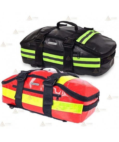 Mochila trapezoidal soporte vital básico (SVB) color rojo