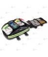Mochila trapezoidal soporte vital básico (SVB) color negro