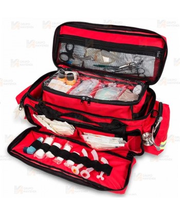 Bolsa de oxigenoterapia para emergencias color rojo