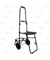 Porta mochilas plegable con asiento