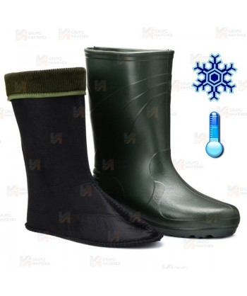 Bota de agua térmica y muy ligera de EVA (-30ºC) para mujer y niños color verde