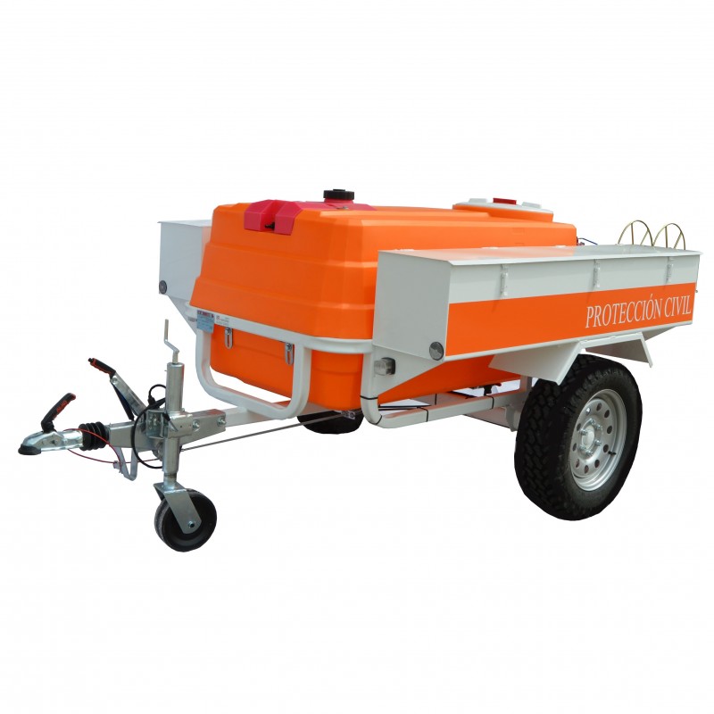 Remolque contra incendios con bomba de 10 Bar - 500 lit/min para Aeródromos y Helipuertos.