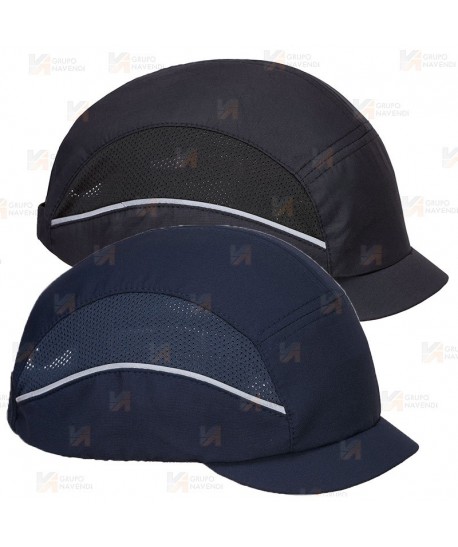 Gorra de seguridad, transpirable con visera corta