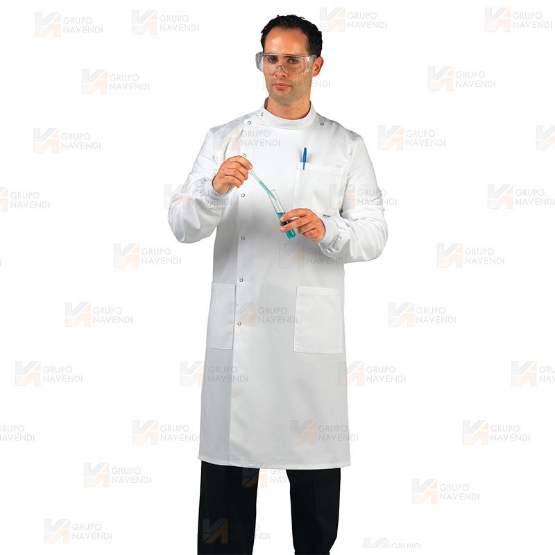 Bata de laboratorio con cuello mao y tejido antimanchas tallas XXS a 4XL
